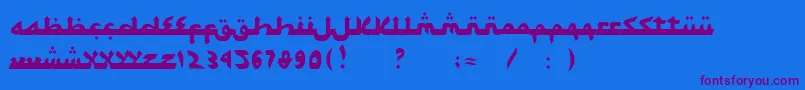 Шрифт SyawalKhidmat – фиолетовые шрифты на синем фоне