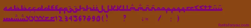 SyawalKhidmat Font – Purple Fonts on Brown Background