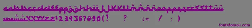 SyawalKhidmat Font – Purple Fonts on Gray Background