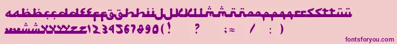 フォントSyawalKhidmat – ピンクの背景に紫のフォント