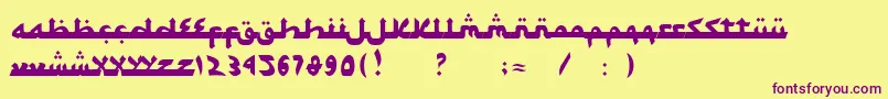Шрифт SyawalKhidmat – фиолетовые шрифты на жёлтом фоне
