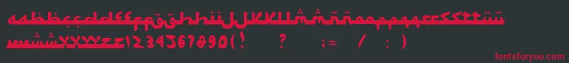 Шрифт SyawalKhidmat – красные шрифты на чёрном фоне