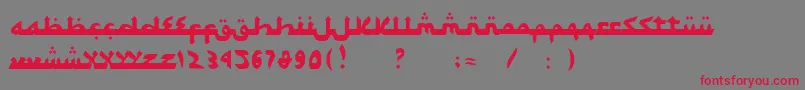 フォントSyawalKhidmat – 赤い文字の灰色の背景