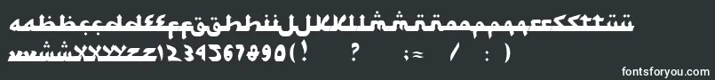 SyawalKhidmat-Schriftart – Weiße Schriften auf schwarzem Hintergrund