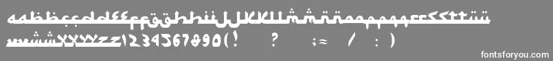 SyawalKhidmat-Schriftart – Weiße Schriften auf grauem Hintergrund
