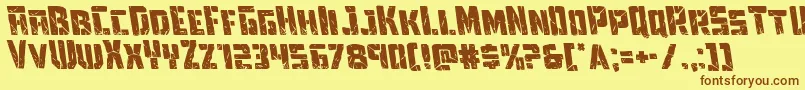 Towerruinsleft Font – Brown Fonts on Yellow Background