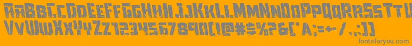 Towerruinsleft Font – Gray Fonts on Orange Background