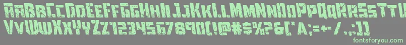 Towerruinsleft Font – Green Fonts on Gray Background