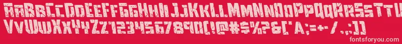 Towerruinsleft Font – Pink Fonts on Red Background