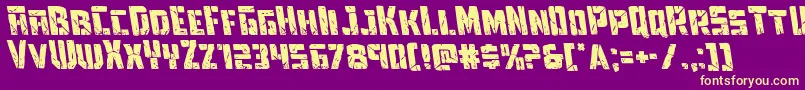 Towerruinsleft Font – Yellow Fonts on Purple Background