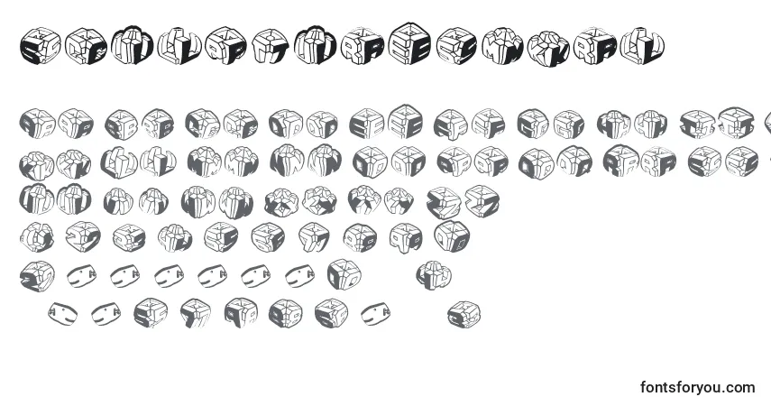 Czcionka Sculpturesmkrl – alfabet, cyfry, specjalne znaki