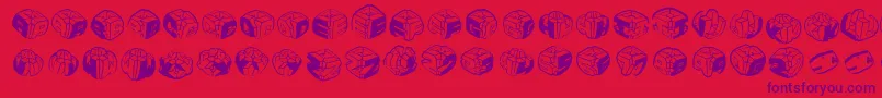 Police Sculpturesmkrl – polices violettes sur fond rouge