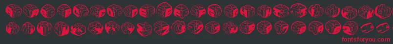 Sculpturesmkrl Font – Red Fonts on Black Background