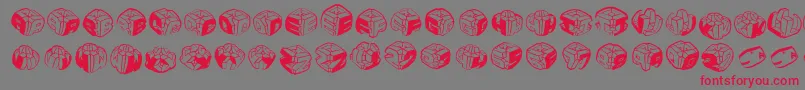 Sculpturesmkrl Font – Red Fonts on Gray Background