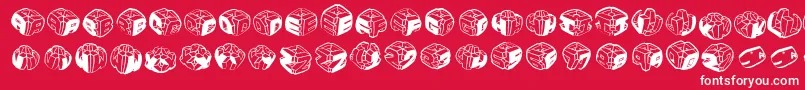 Sculpturesmkrl Font – White Fonts on Red Background