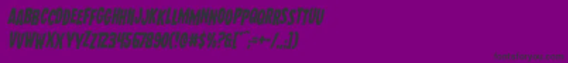 Wolfbrothersstagital-fontti – mustat fontit violetilla taustalla