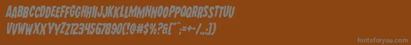 Wolfbrothersstagital Font – Gray Fonts on Brown Background