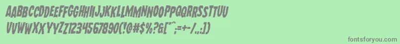 Wolfbrothersstagital Font – Gray Fonts on Green Background