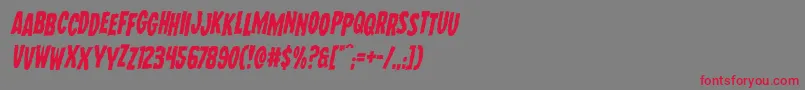 Wolfbrothersstagital Font – Red Fonts on Gray Background