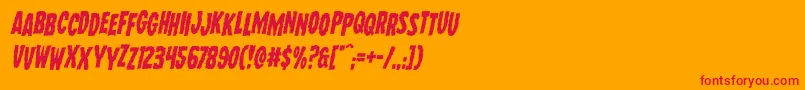 Wolfbrothersstagital Font – Red Fonts on Orange Background