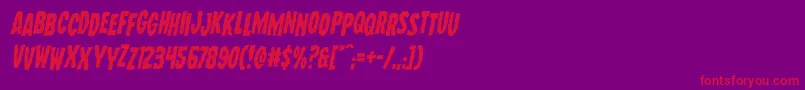 Wolfbrothersstagital Font – Red Fonts on Purple Background