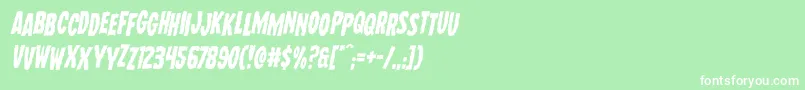 Wolfbrothersstagital Font – White Fonts on Green Background