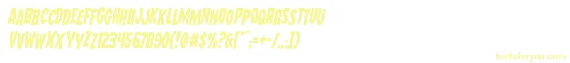 Wolfbrothersstagital Font – Yellow Fonts on White Background