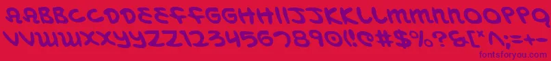 Mbeansl Font – Purple Fonts on Red Background