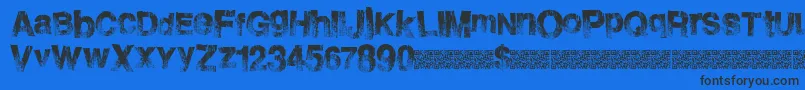 Шрифт Burnside – чёрные шрифты на синем фоне