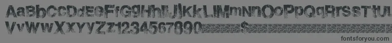 Шрифт Burnside – чёрные шрифты на сером фоне