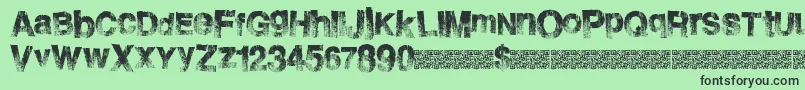 Burnside-fontti – mustat fontit vihreällä taustalla