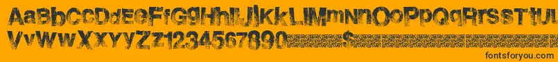 Burnside Font – Black Fonts on Orange Background