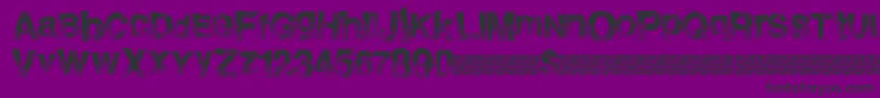 Шрифт Burnside – чёрные шрифты на фиолетовом фоне
