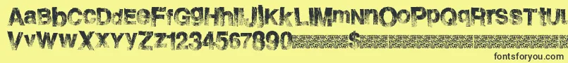 Burnside Font – Black Fonts on Yellow Background