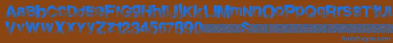 Burnside Font – Blue Fonts on Brown Background