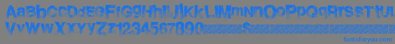 Шрифт Burnside – синие шрифты на сером фоне