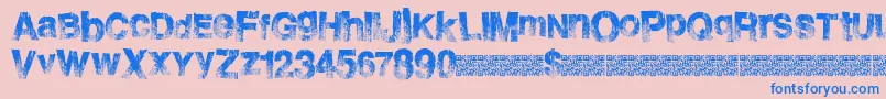 Burnside Font – Blue Fonts on Pink Background