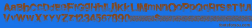 Burnside Font – Brown Fonts on Blue Background