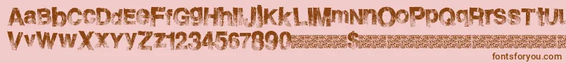 Шрифт Burnside – коричневые шрифты на розовом фоне
