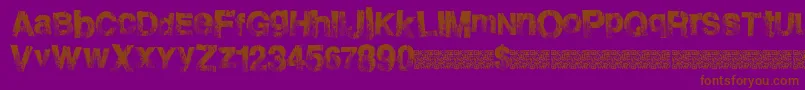 Шрифт Burnside – коричневые шрифты на фиолетовом фоне