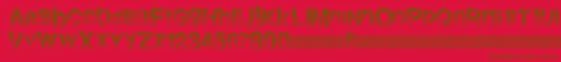 フォントBurnside – 赤い背景に茶色の文字