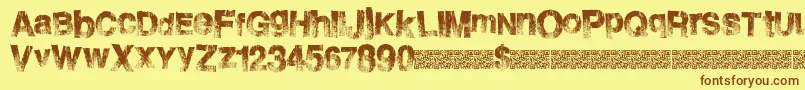 Burnside Font – Brown Fonts on Yellow Background
