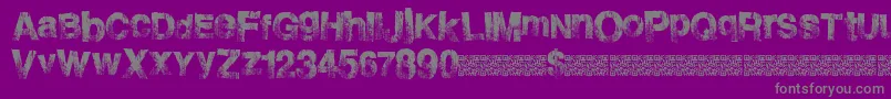 Burnside Font – Gray Fonts on Purple Background