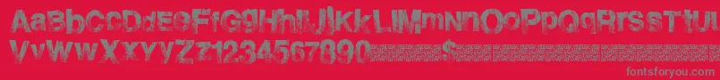 Burnside-fontti – harmaat kirjasimet punaisella taustalla