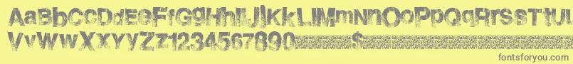 フォントBurnside – 黄色の背景に灰色の文字