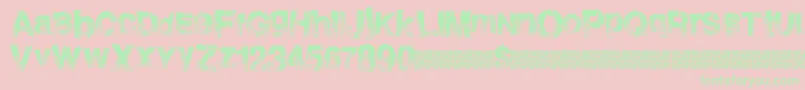 フォントBurnside – ピンクの背景に緑の文字