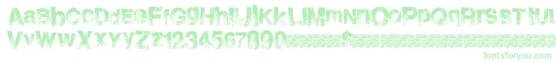 Burnside Font – Green Fonts on White Background