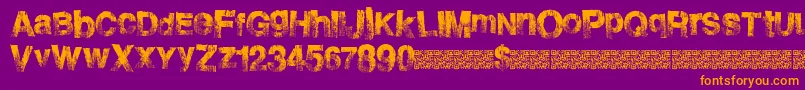 Burnside Font – Orange Fonts on Purple Background