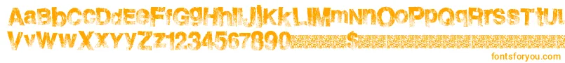 Шрифт Burnside – оранжевые шрифты на белом фоне