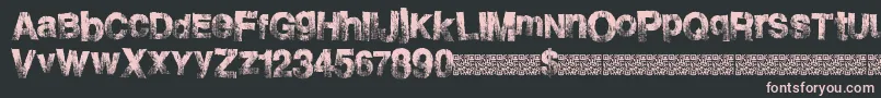 Шрифт Burnside – розовые шрифты на чёрном фоне